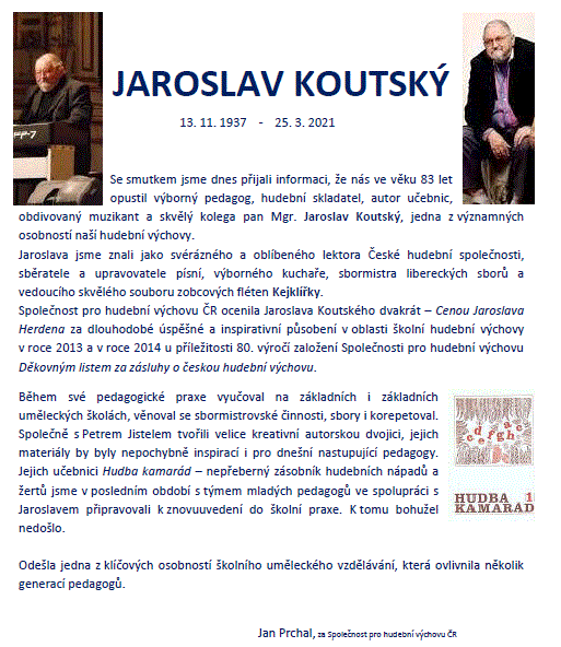 Odešel Jaroslav Koutský